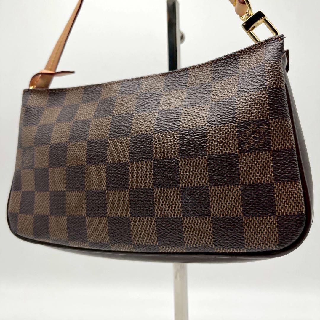 Louis Vuitton Accessoires Damier Shoulder Bag Brown PVC FL1002 〇 Authentic