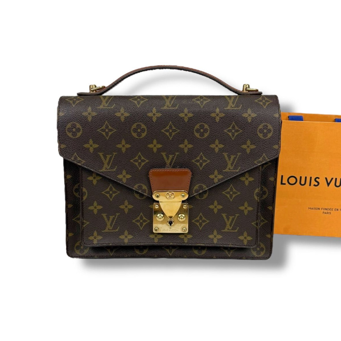LOUIS VUITTON Monogram Monceau 28 Hand Bag M51185 LV Auth ep8931