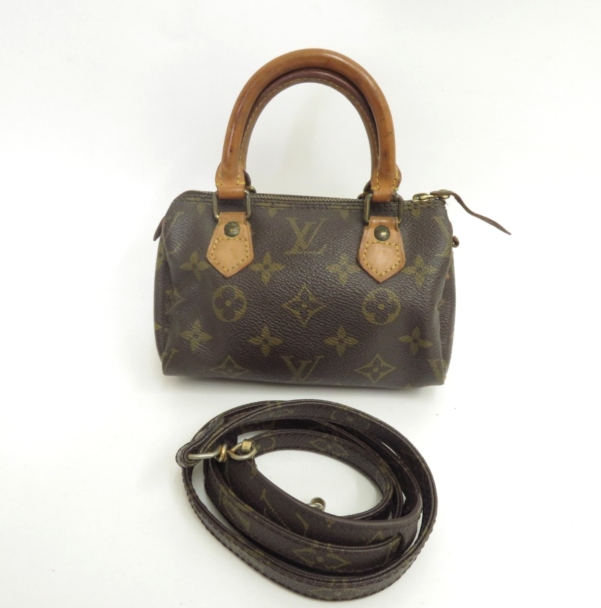 Authentic Louis Vuitton Monogram Mini Speedy Hand Bag  #43214