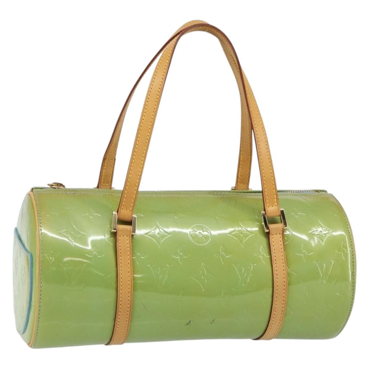 LOUIS VUITTON Monogram Vernis Bedford Hand Bag Baby Blue M91007 LV Auth 144243