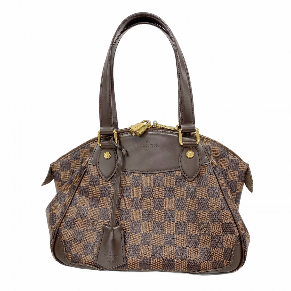 Auth [5mc2736] LOUIS VUITTON Handbag Damier Verona PM N41117 Ebene [Pre-owne…