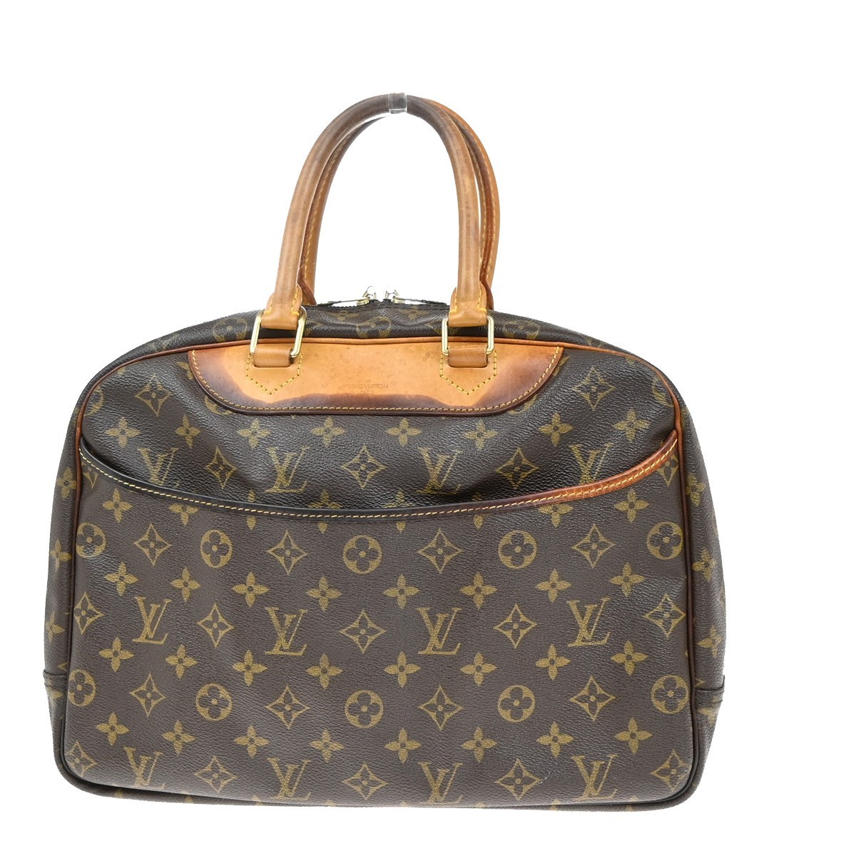 LOUIS VUITTON LV Logo Deauville Hand Bag Monogram Leather Brown M47270 64KP072