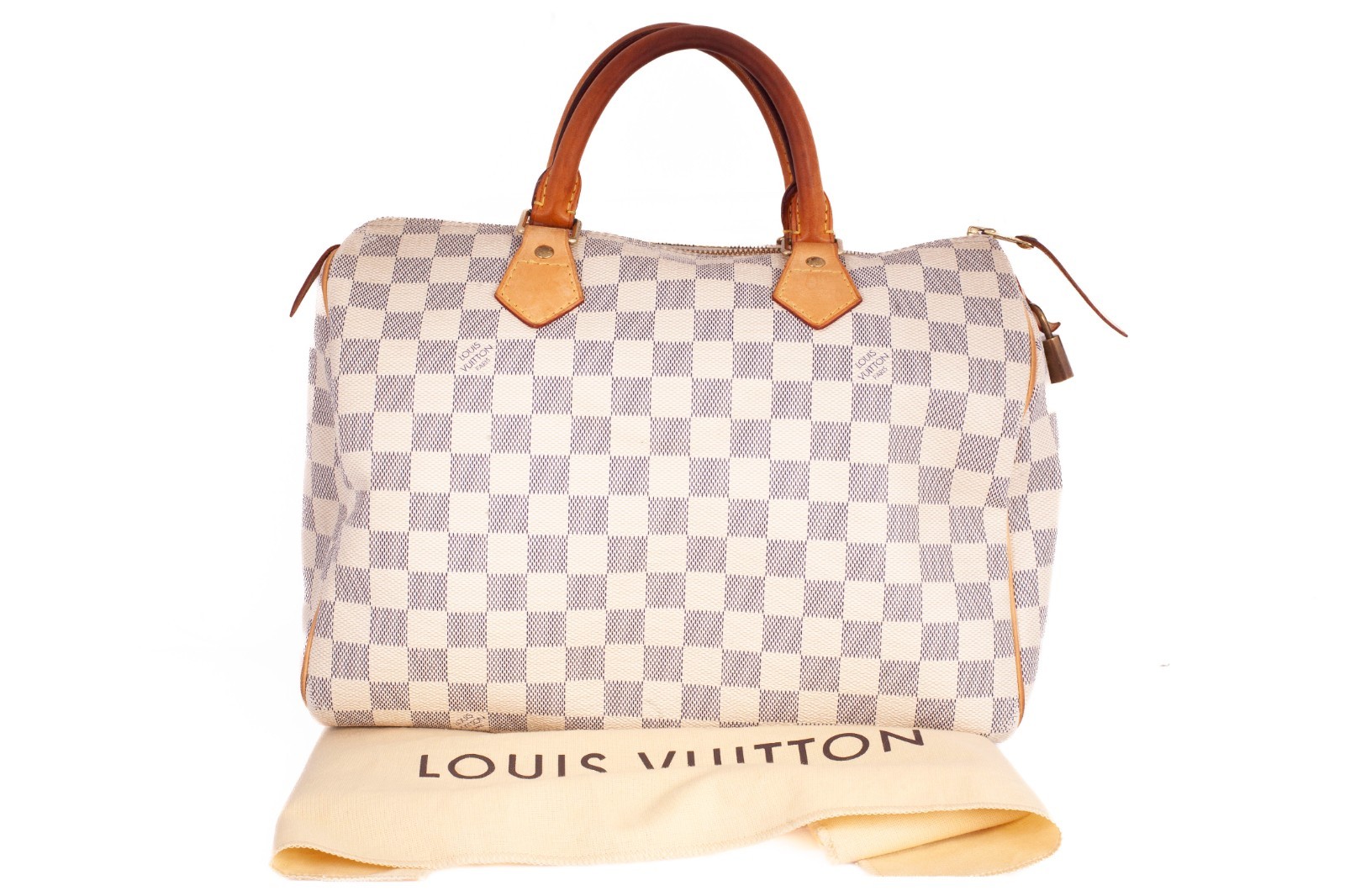 Authentic Louis Vuitton Damier Azur Canvas Speedy 30 Handbag