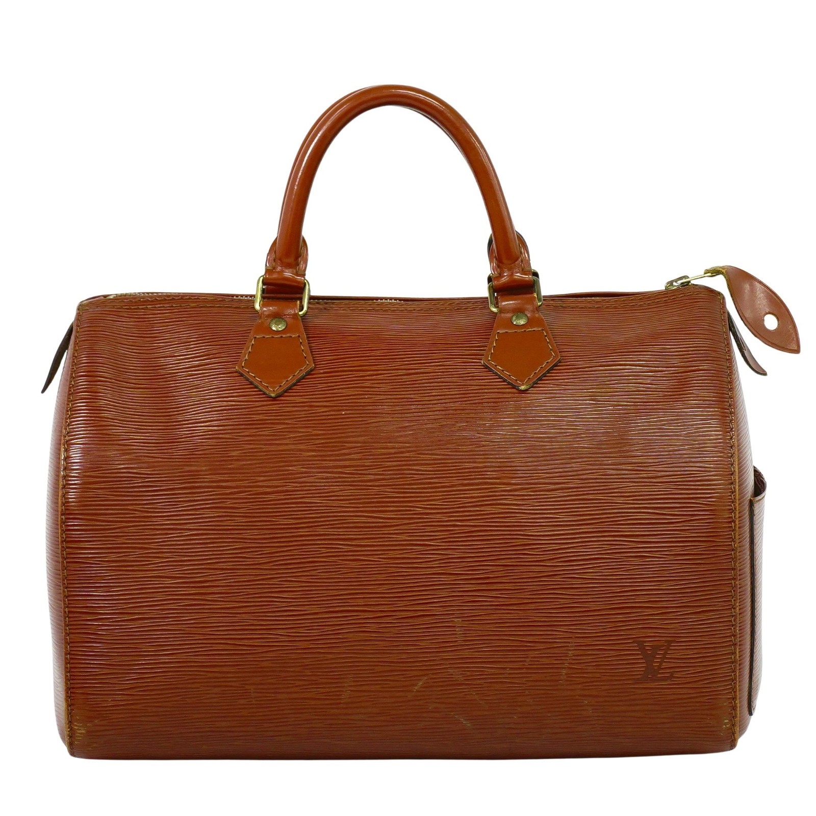 Louis Vuitton Speedy 30 M43003 Epi Leather Handbag Brown