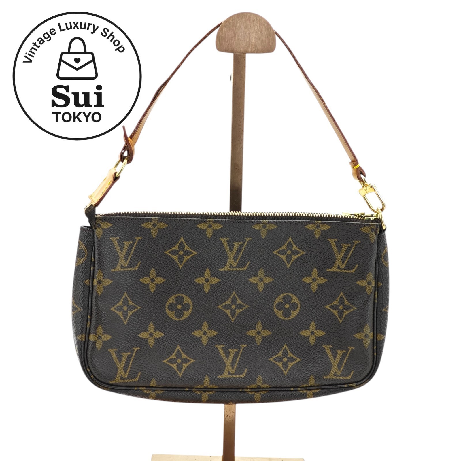 LOUIS VUITTON Pochette accessoir Monogram Handbag M51980【Condition:S】