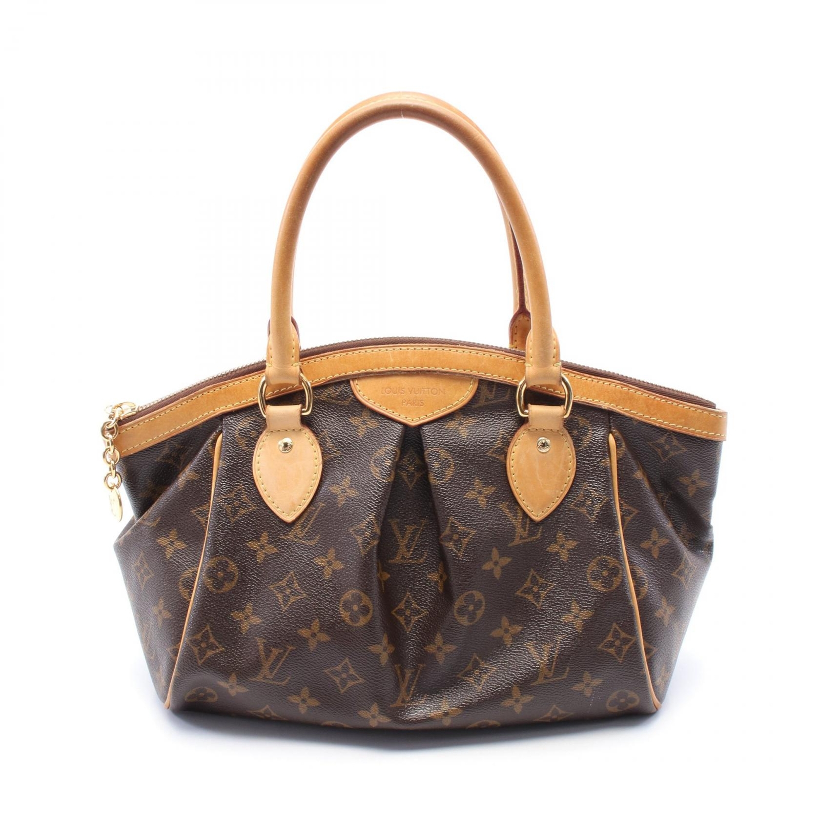 LOUIS VUITTON Tivoli PM Handbag M40143 Monogram canvas leather Brown Used LV