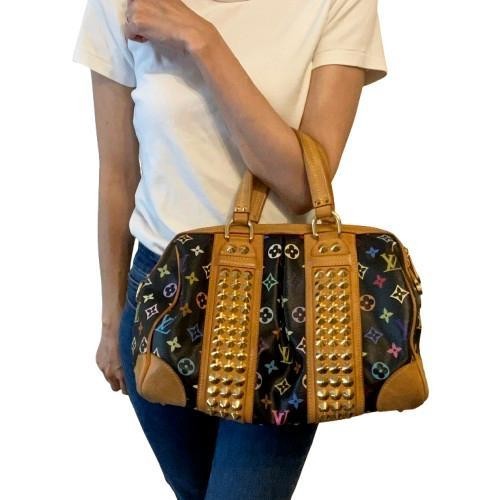 Louis Vuitton Courtney MM Monogram Studded Handbag with Dust Bag Included