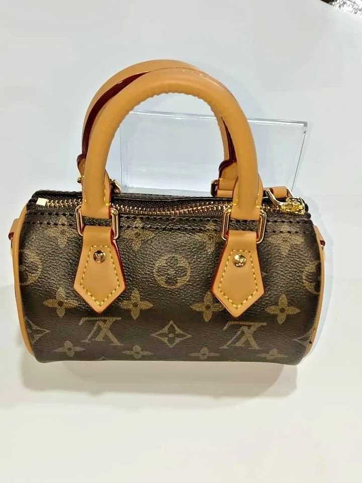 Louis Vuitton Monogram Mini Speedy Hand Bag Brown–,,,.