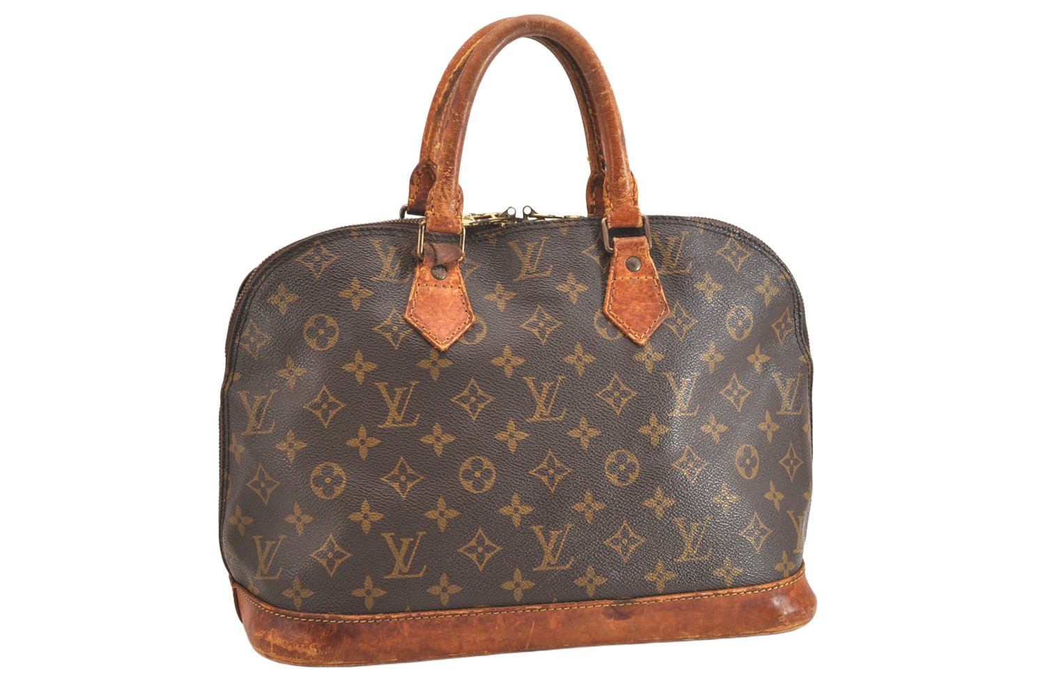 Authentic Louis Vuitton Monogram Alma Hand Bag Purse M51130 LV 4647N