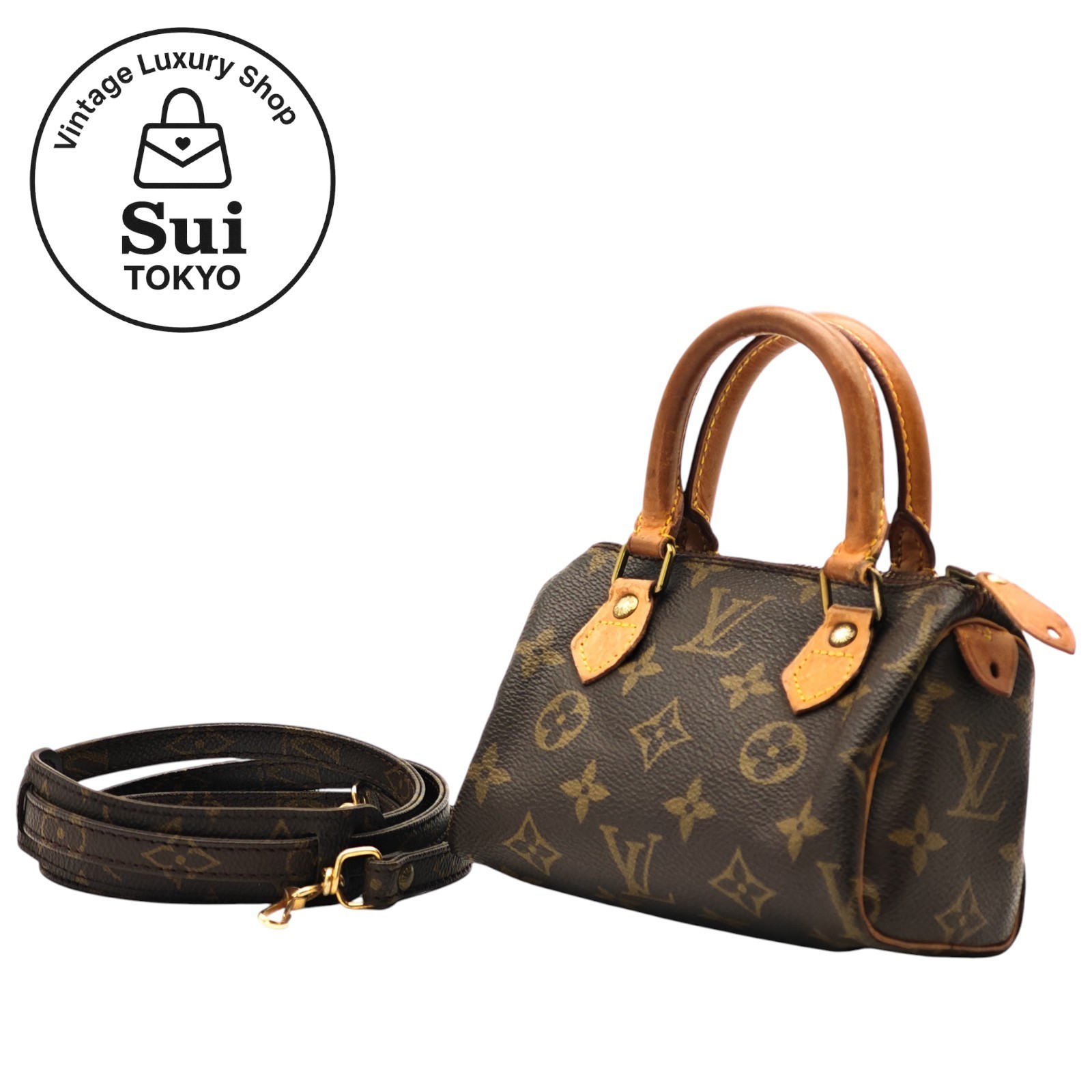 LOUIS VUITTON Mini Speedy Monogram Handbag M41534 Auth【Condition:A】