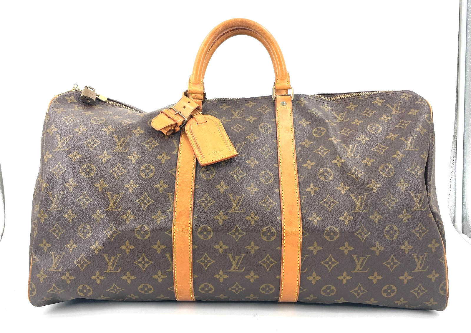 Auth LOUIS VUITTON Monogram Keepall 55 M41424 Unisex Travel Bag KB181