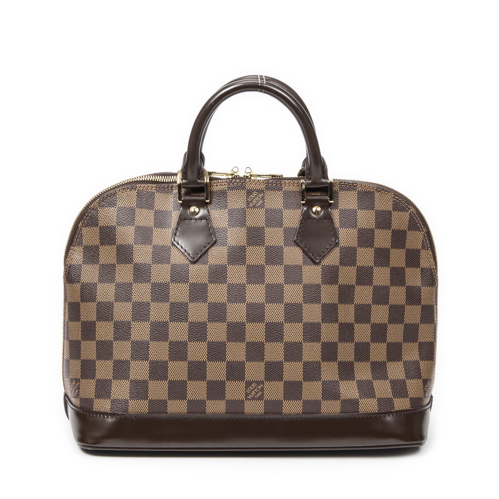 Louis Vuitton Brown Alma PM Handbag Damier Ebene