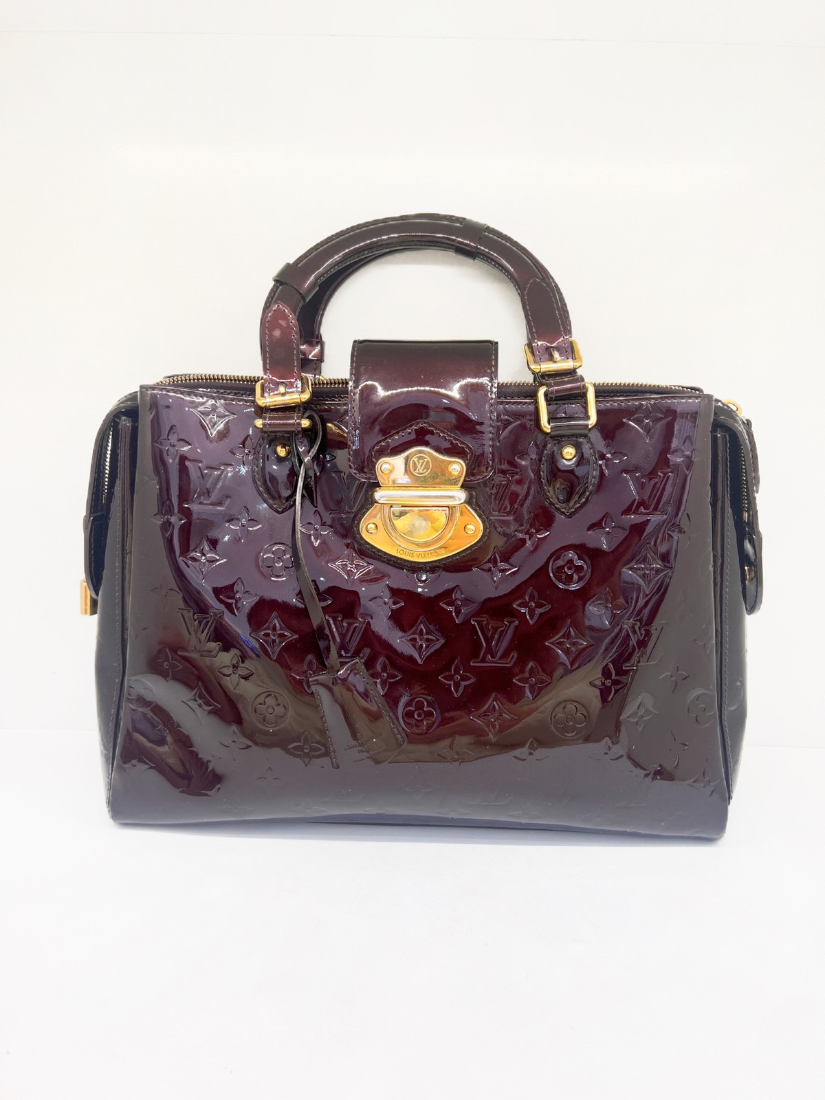 Louis Vuitton Vernis Handbag in Monogram Vernis Leather Cherry Red ebayAG Auth