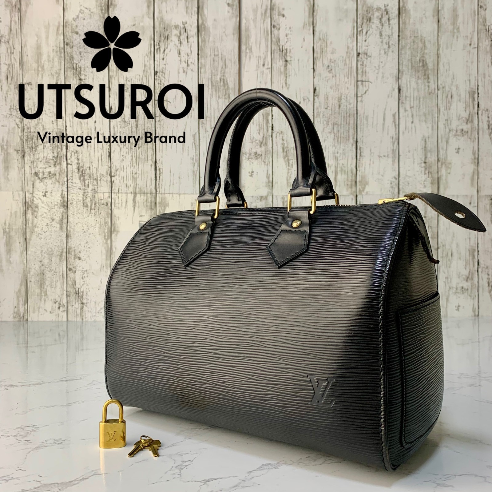 LOUIS VUITTON Speedy 25 Epi Black Handbag Mini Boston M43012 Auth【Condition:S】