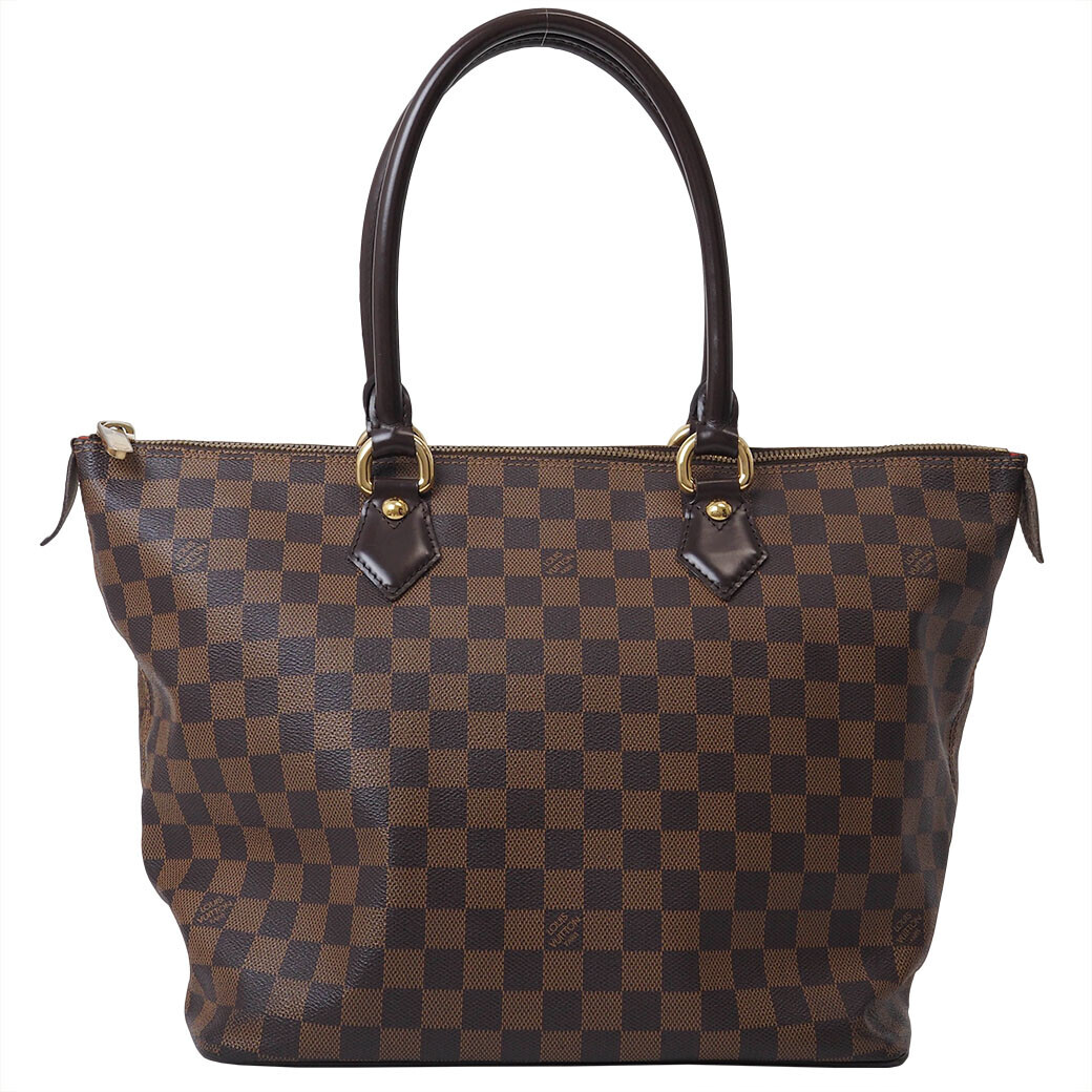 Louis Vuitton Saleya MM Damier Ebene Tote Bag Brown Canvas N51182 Pre-owned Auth