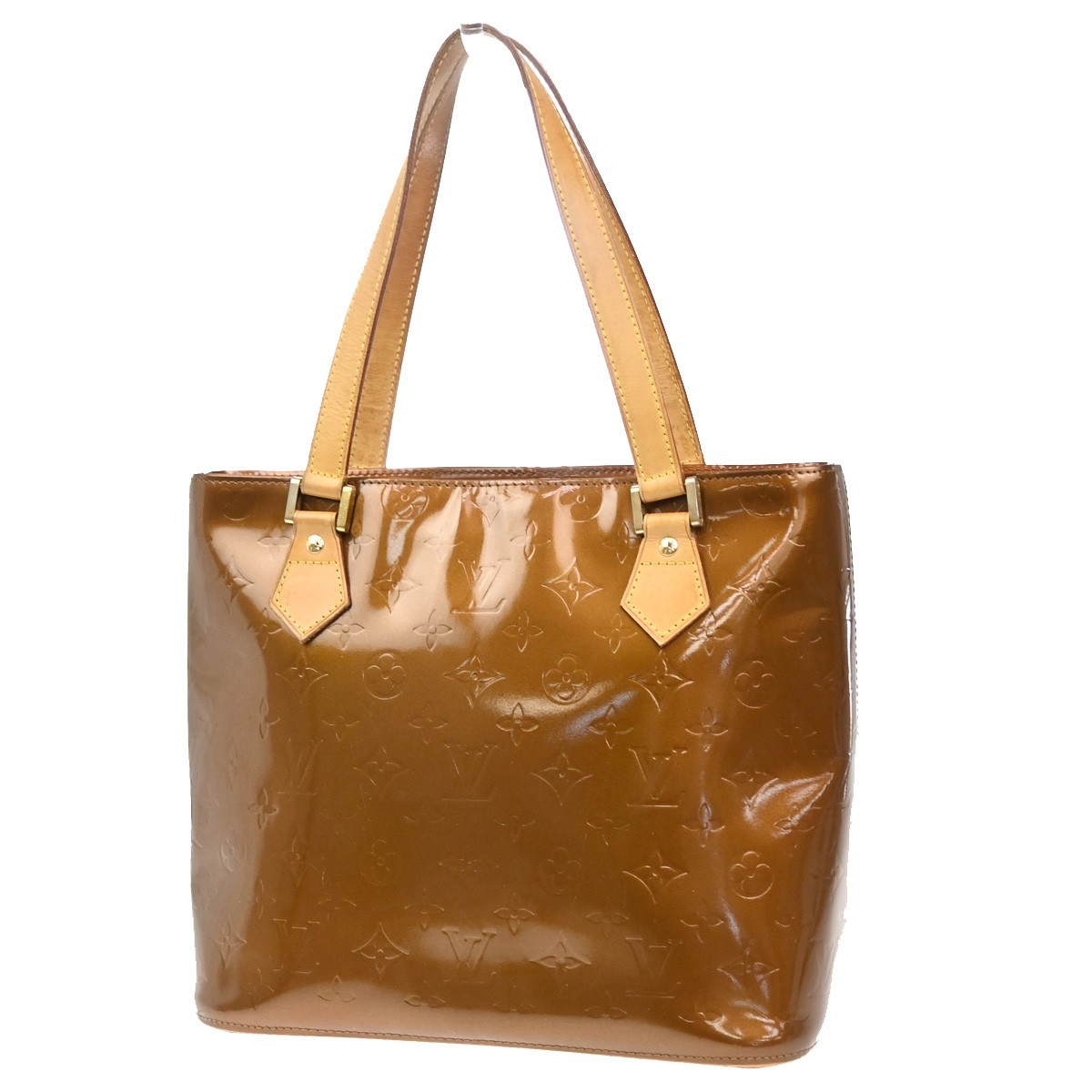 LOUIS VUITTON Houston Shoulder Bag Monogram Vernis Leather Bronze M91122 62ZA007