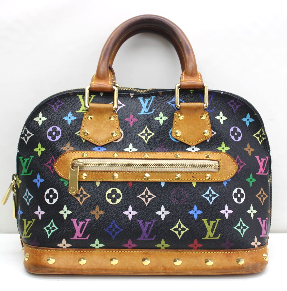 LOUIS VUITTON LV Monogram Multicolor Alma Handbag FL0054. AUTHENTIC BAG.