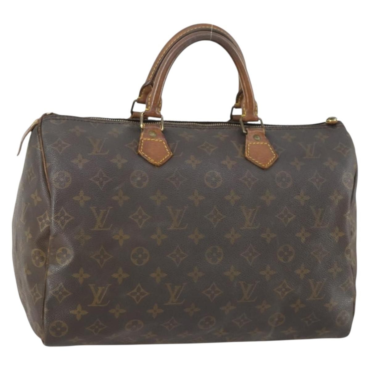 LOUIS VUITTON Monogram Speedy 35 Hand Bag M41524 LV Auth 164840