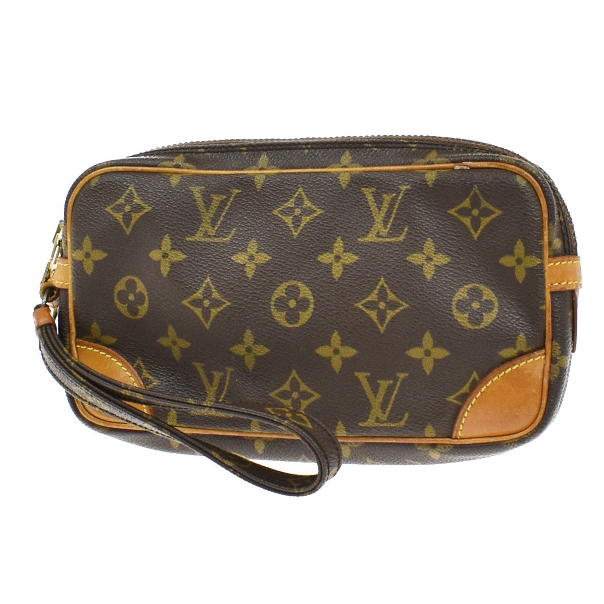 LOUIS VUITTON Marly Dragonne PM Clutch Hand Bag Monogram Leather M51827 65EF758
