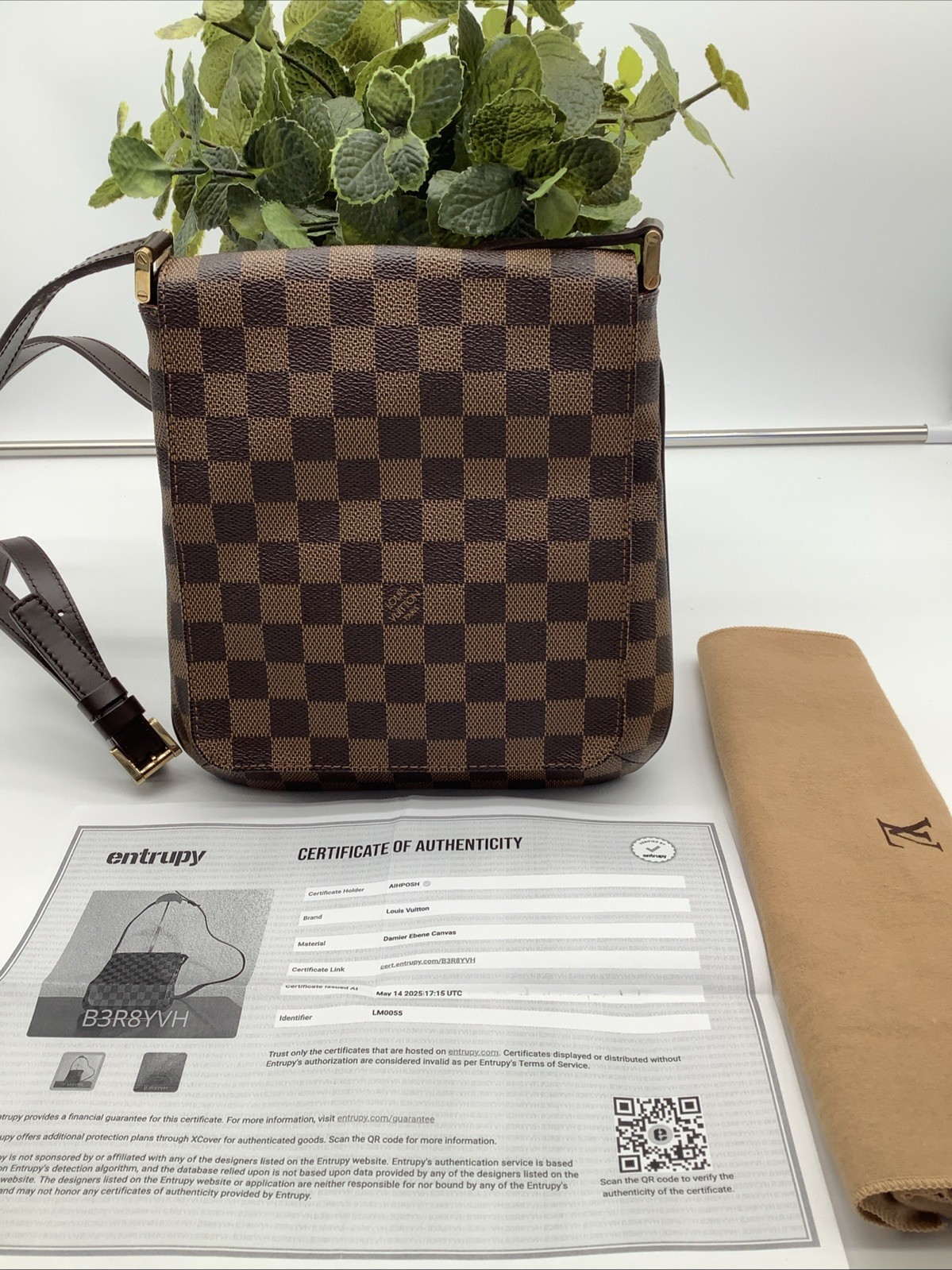 Authentic LOUIS VUITTON Musette Salsa Shoulder Bag Damier Ebene