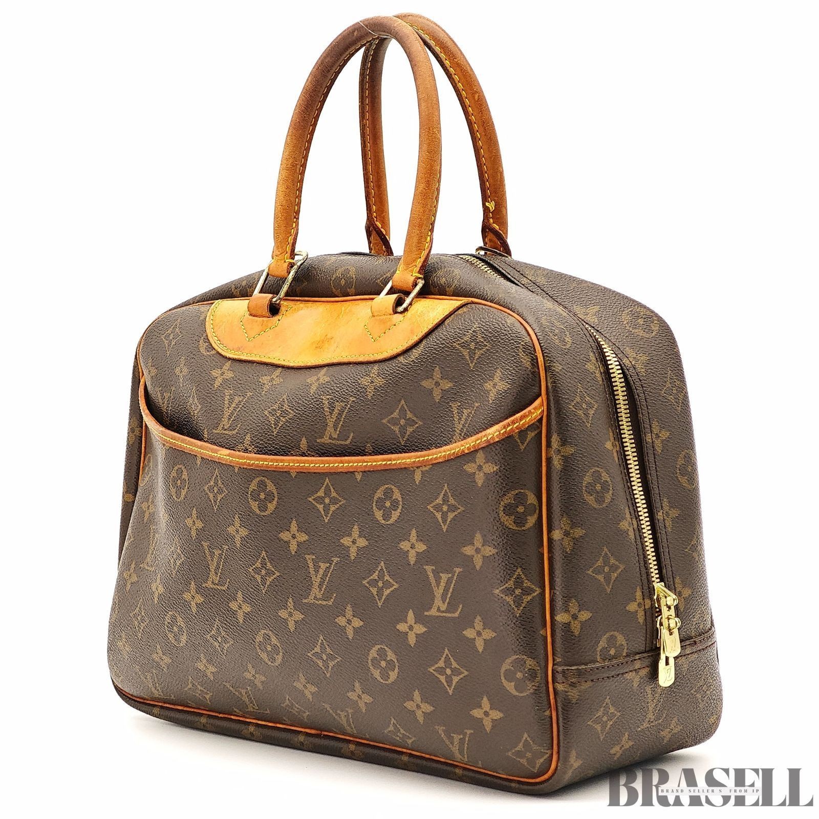 Louis Vuitton Monogram Deauville Handbag M47270 Bag Large Capacity Brown Unisex