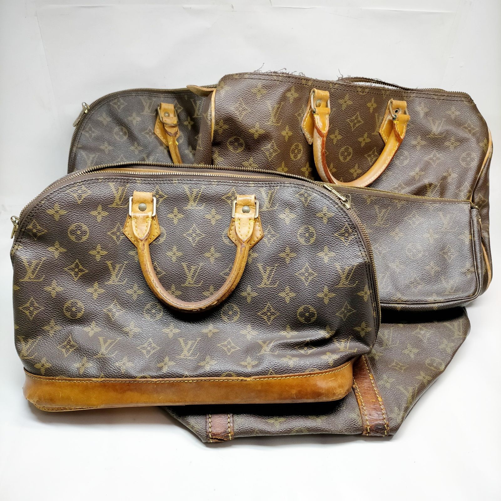 NO TARIFF Louis Vuitton Monogram Hand Bag Pouch 5 piece set 583836