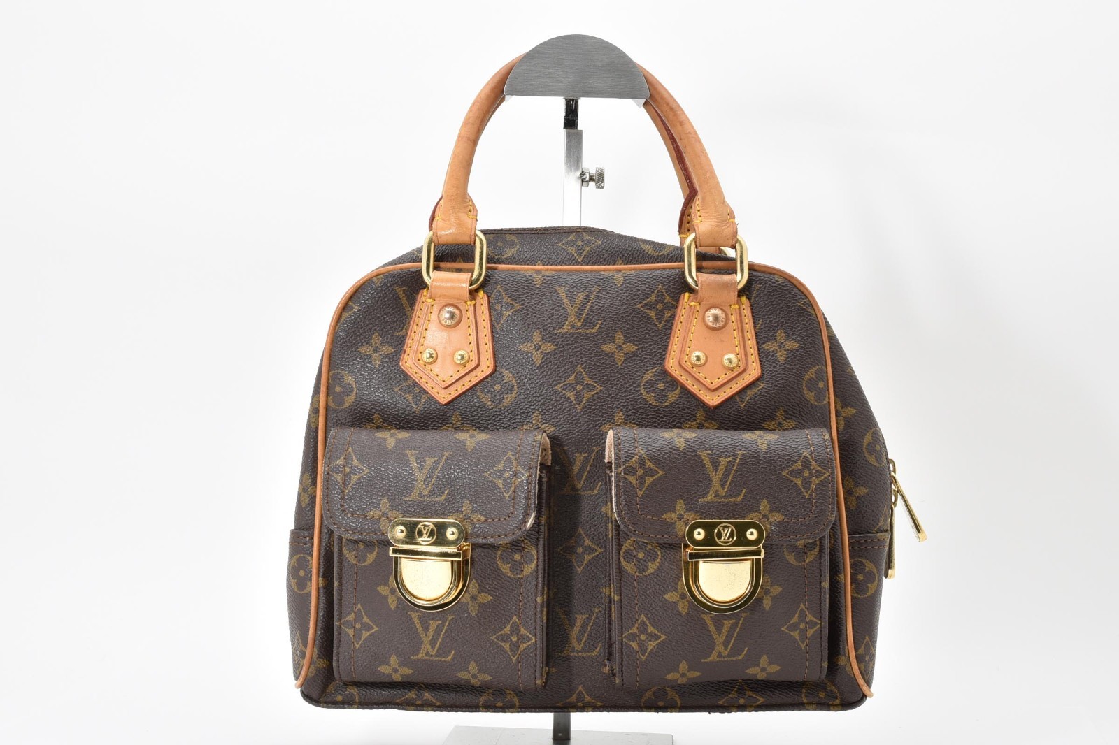 LOUIS VUITTON Manhattan PM Monogram Leather Handbag M40026 Auth From JAPAN