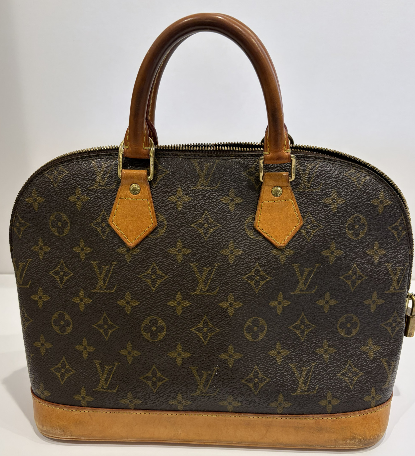 Authentic Louis Vuitton Alma PM Handbag Brown Canvas Monogrammed (Pre-Owned)