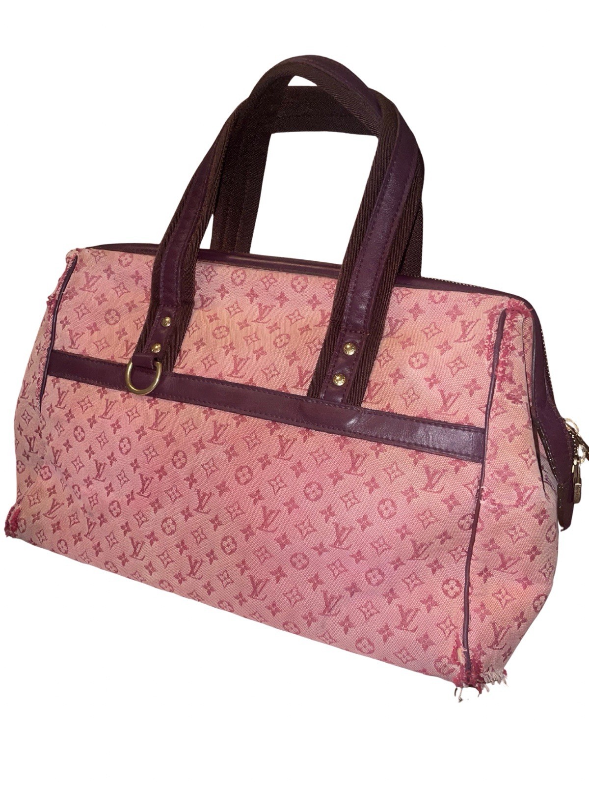 Authentic Louis Vuitton Mini Lin Josephine Monogram Bordeaux Handbag – GM