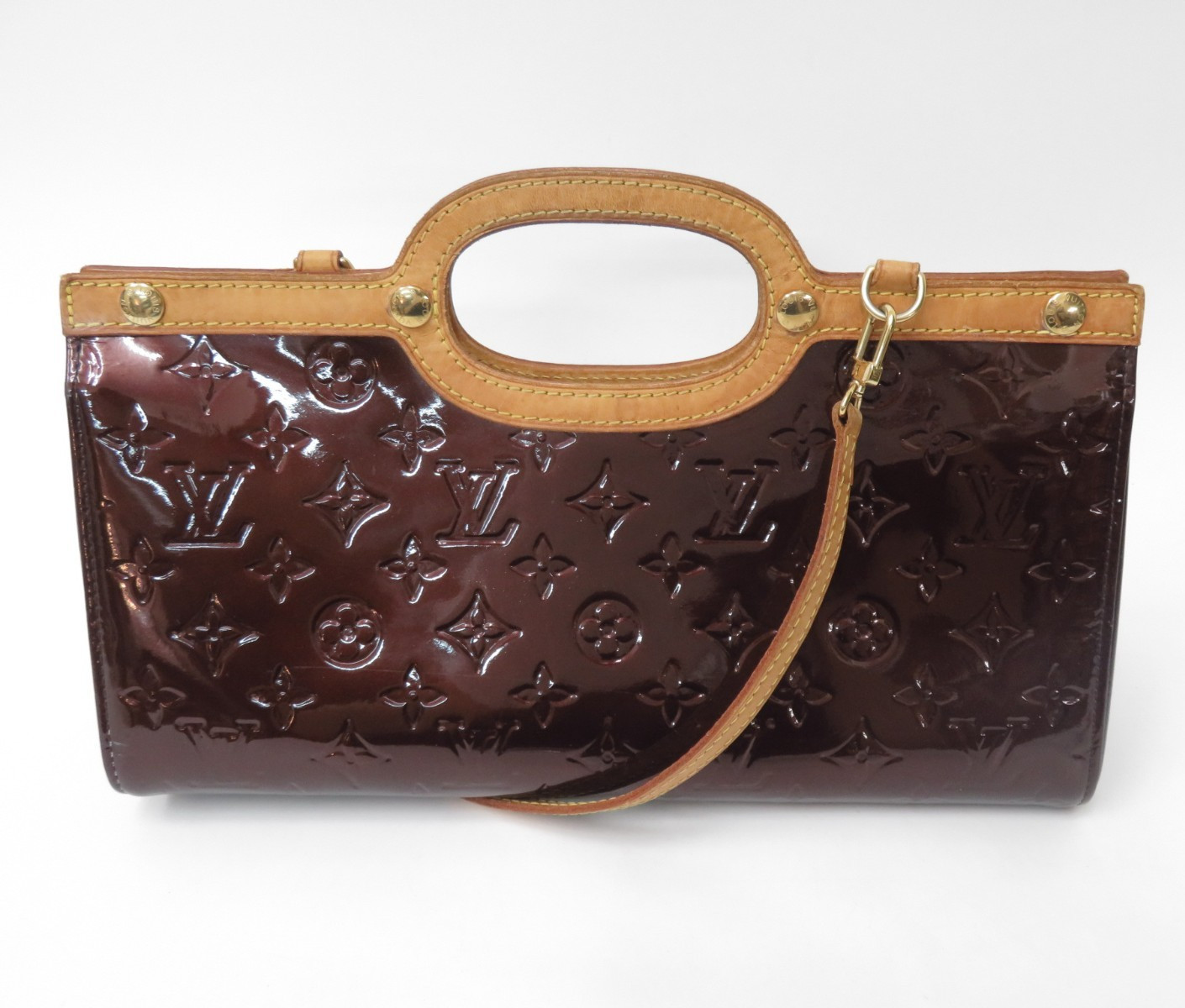 Authentic Louis Vuitton Roxbury Drive Monogram Vernis Shoulder Hand Bag F#49727