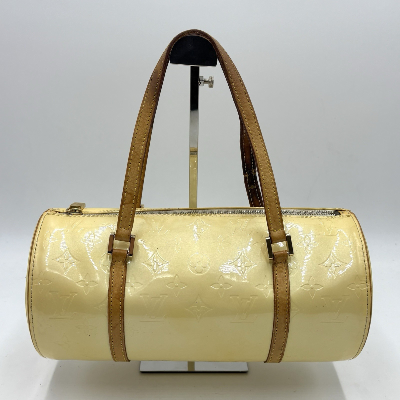 Auth Louis Vuitton Bedford Vernis Hand Bag Mini Boston Bag M91006 2Y4708