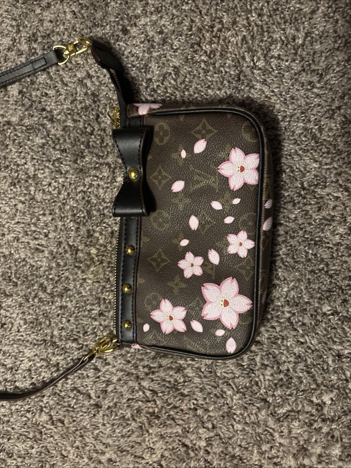 Louis Vuitton Cherry Blossom Pochette – Brown / Pink – Shoulder Bag
