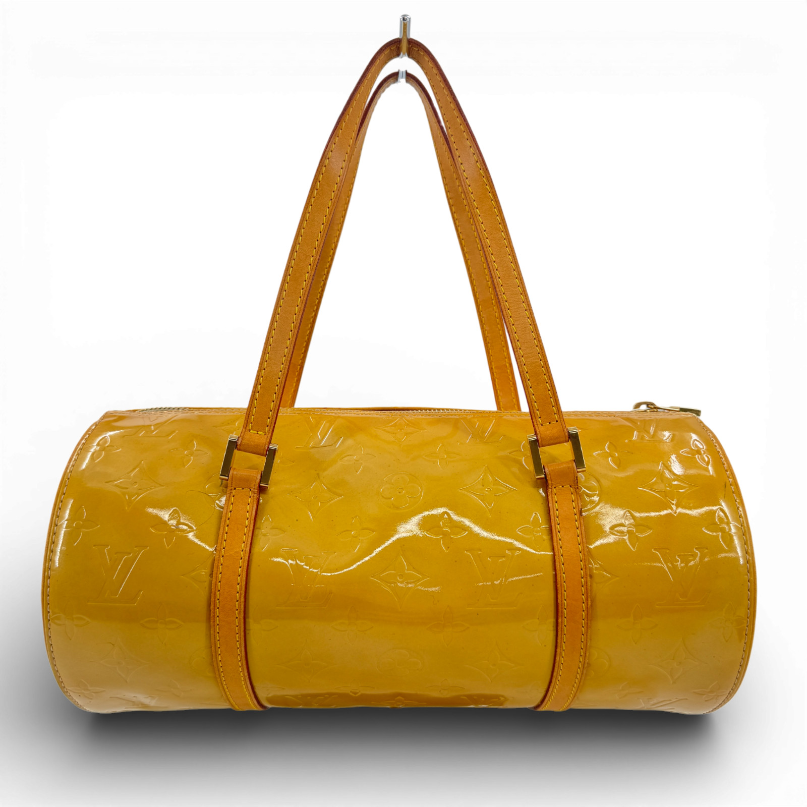 Auth LOUIS VUITTON Monogram Vernis Beige Bedford M91308 Ladies Handbag KC368