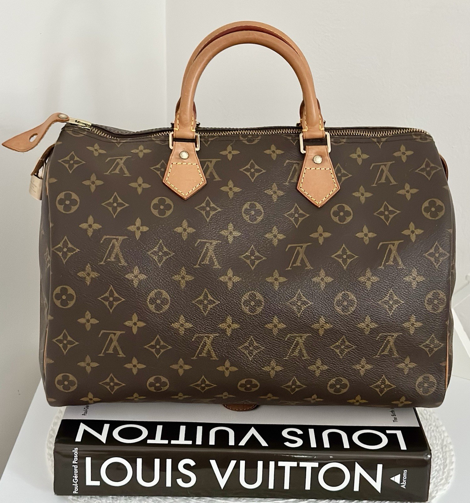 Authentic LOUIS VUITTON Speedy 35 Boston Monogram Bag LV Dustbag Lock COA