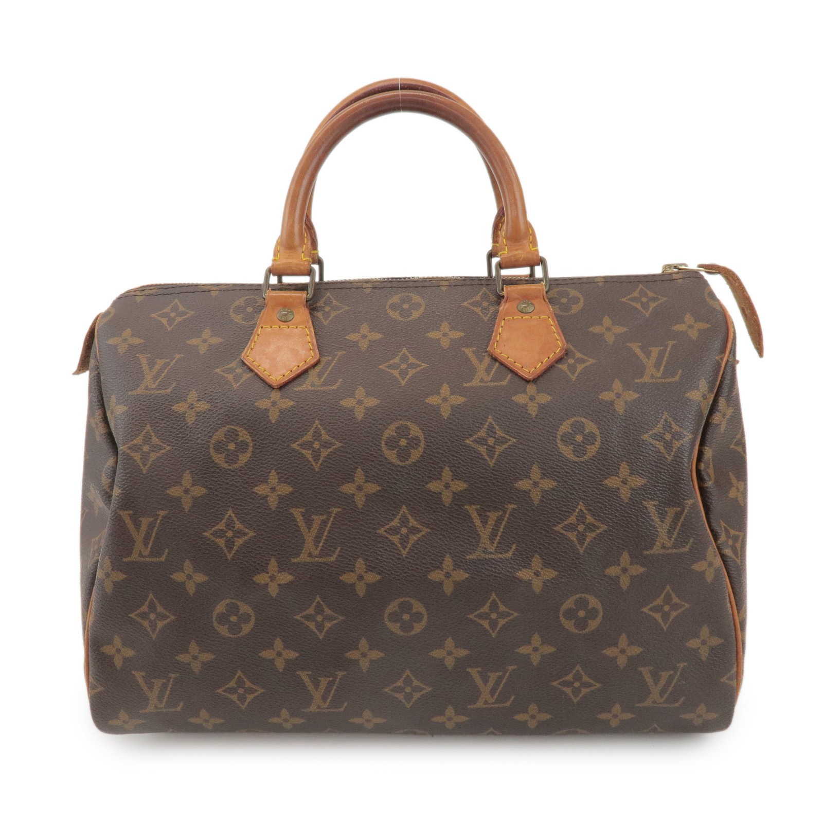 Louis Vuitton Monogram Speedy 30 Boston Bag Hand Bag Brown M41526 Auth Used F/S