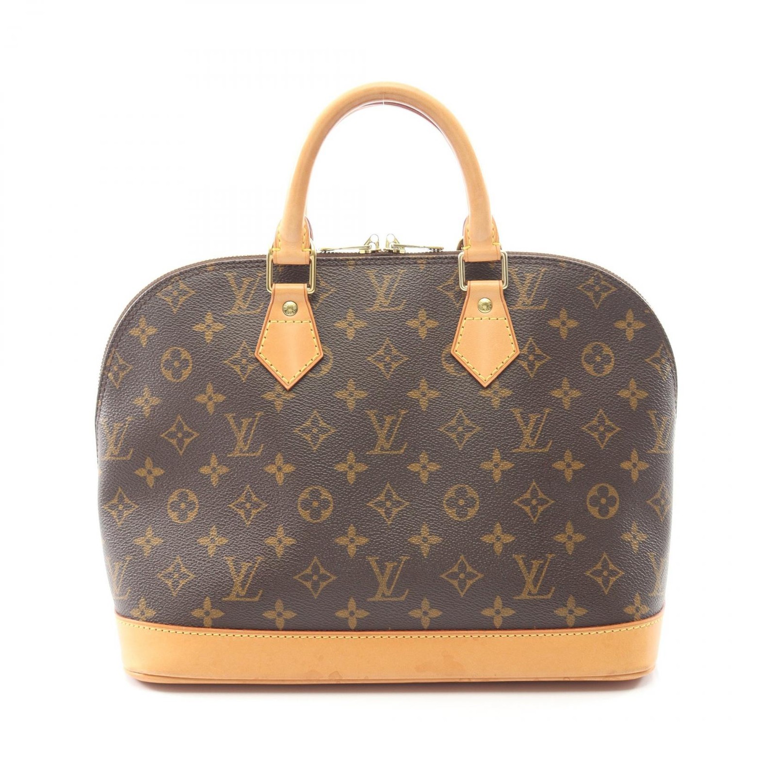 LOUIS VUITTON Alma PM Handbag M51130 Monogram canvas leather Brown Used Women