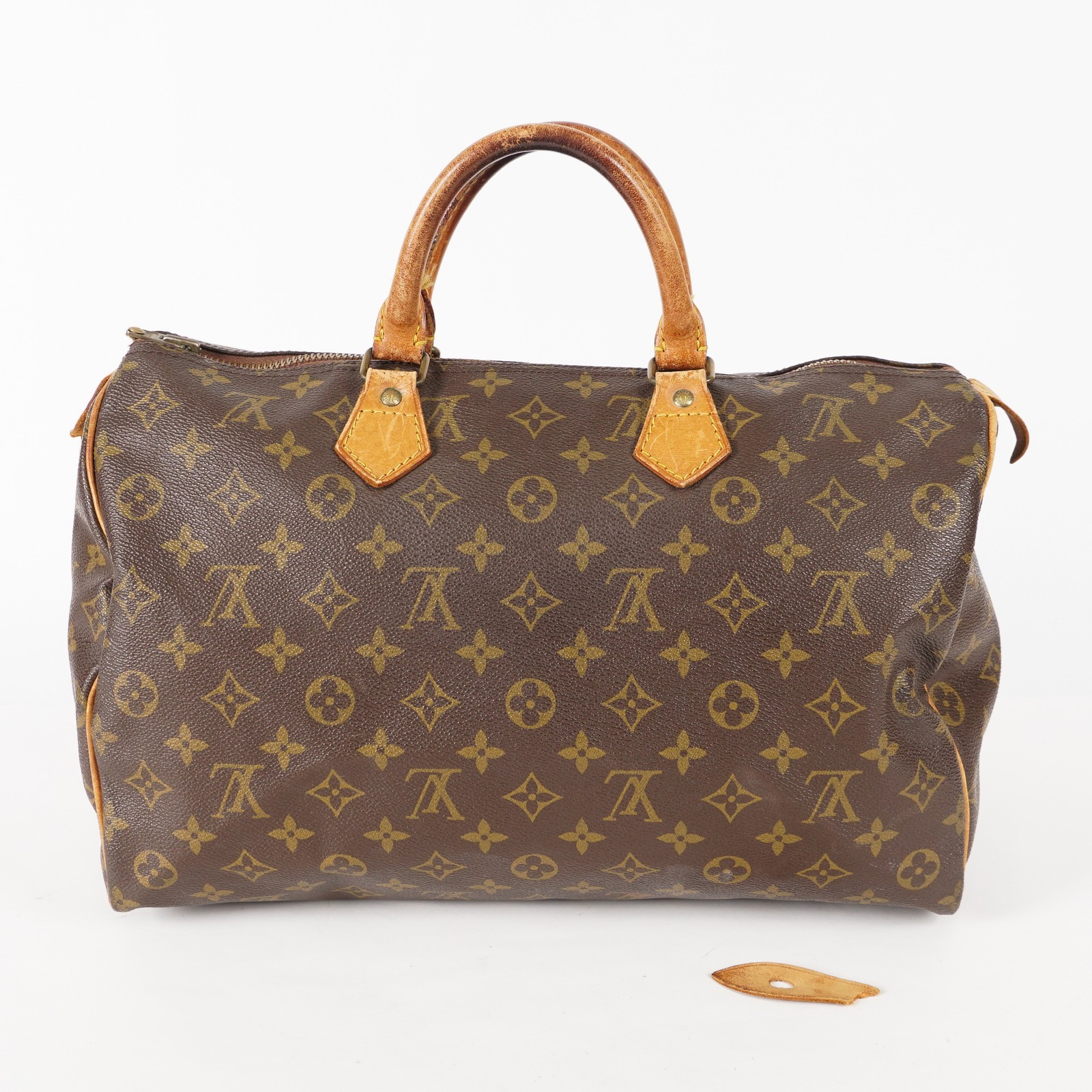 Authentic Louis Vuitton Monogram Speedy 35 M41524 Handbag 01E503410008