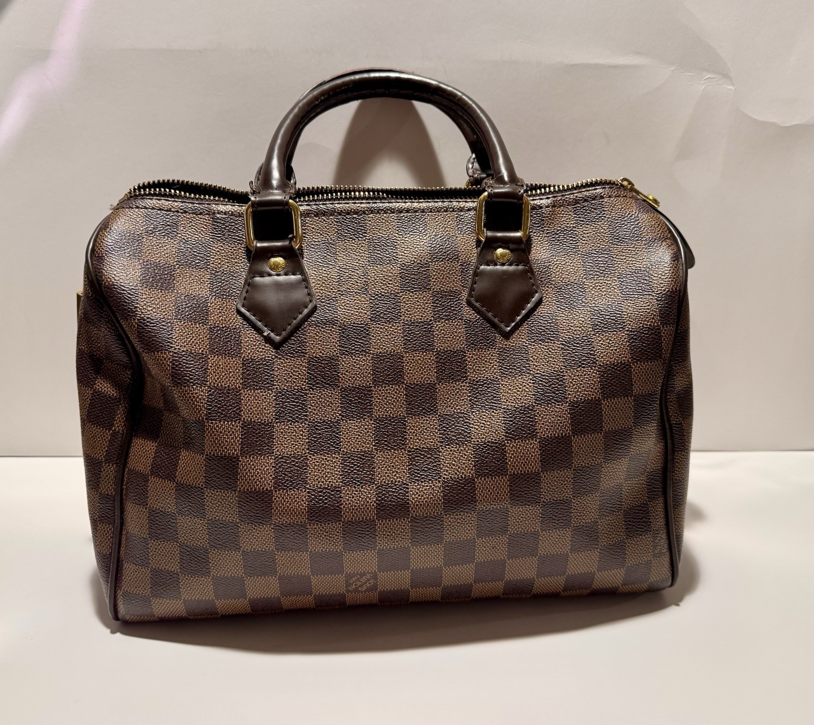 Louis Vuitton Authentic Damier Ebene Speedy 30 Handbag # M41526