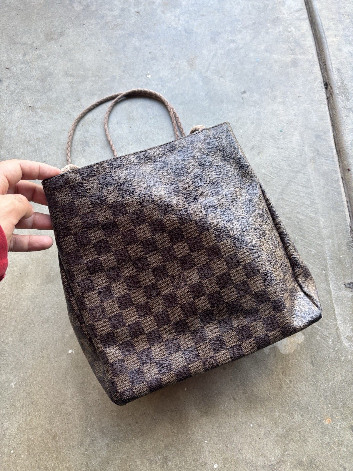 Vintage 80s/90s Louis Vuitton Damier Ebane Cabas Style Tote