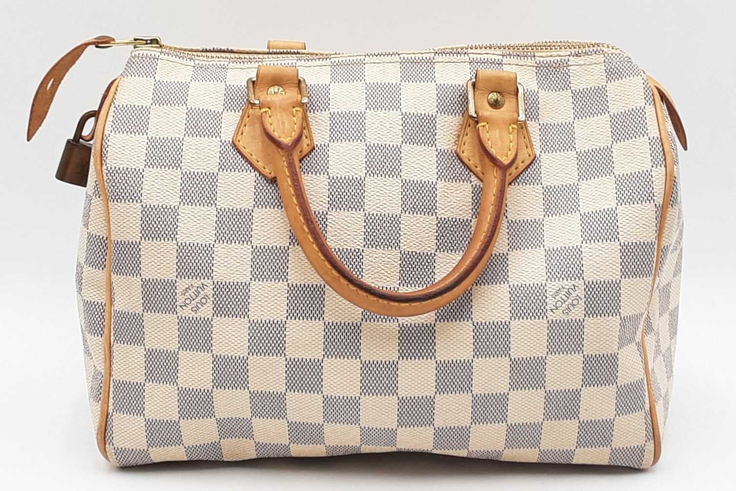Louis Vuitton Damier Azur Speedy Top Handle Bag Eb1125pxzdu