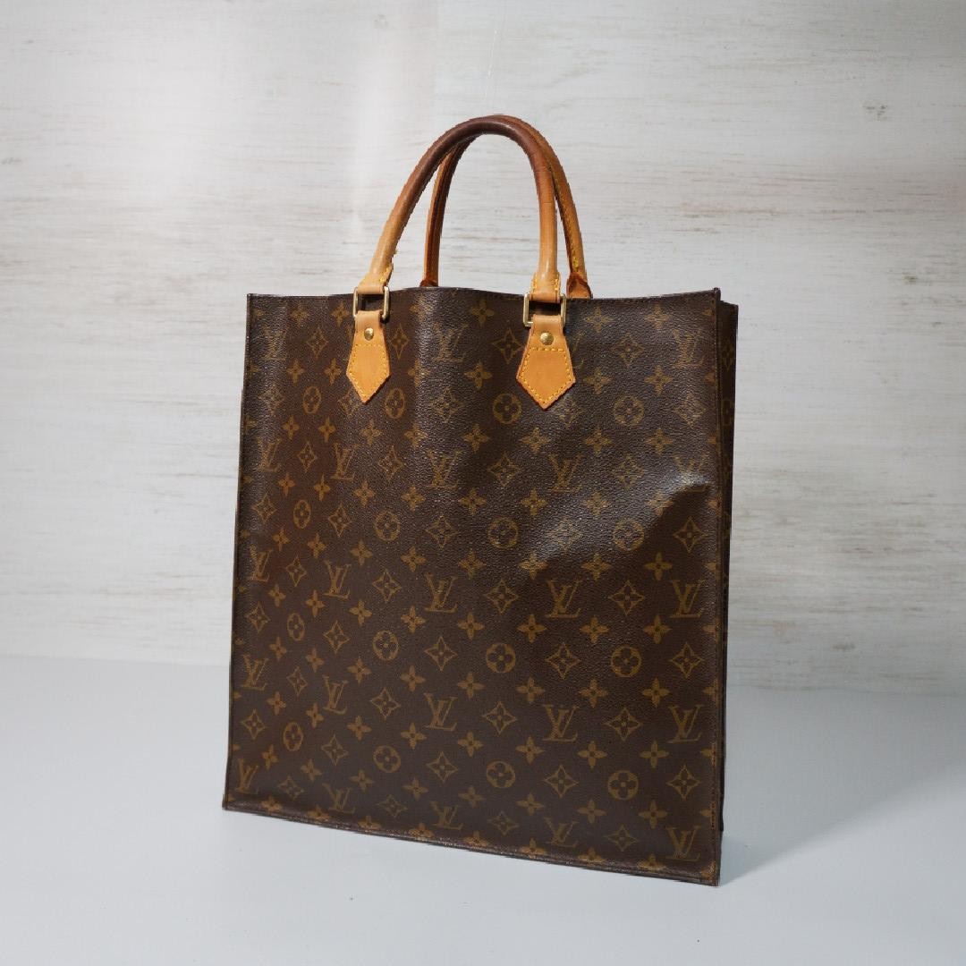 Louis Vuitton Sac Plat M51140 Hand bag Leather Monogram