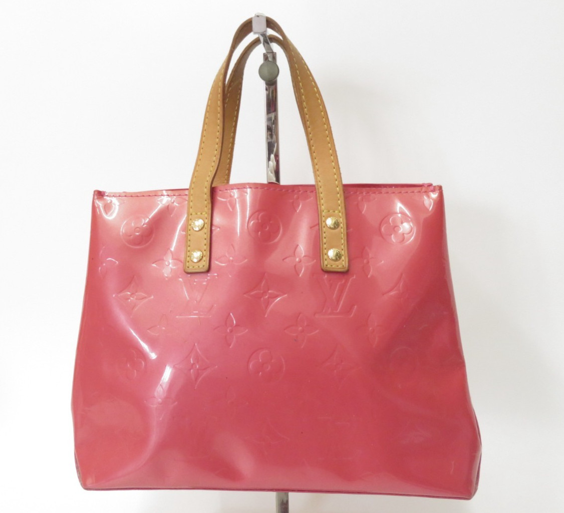 Authentic Louis Vuitton Reade PM Vernis Leather Tote Bag Handbag F#50703
