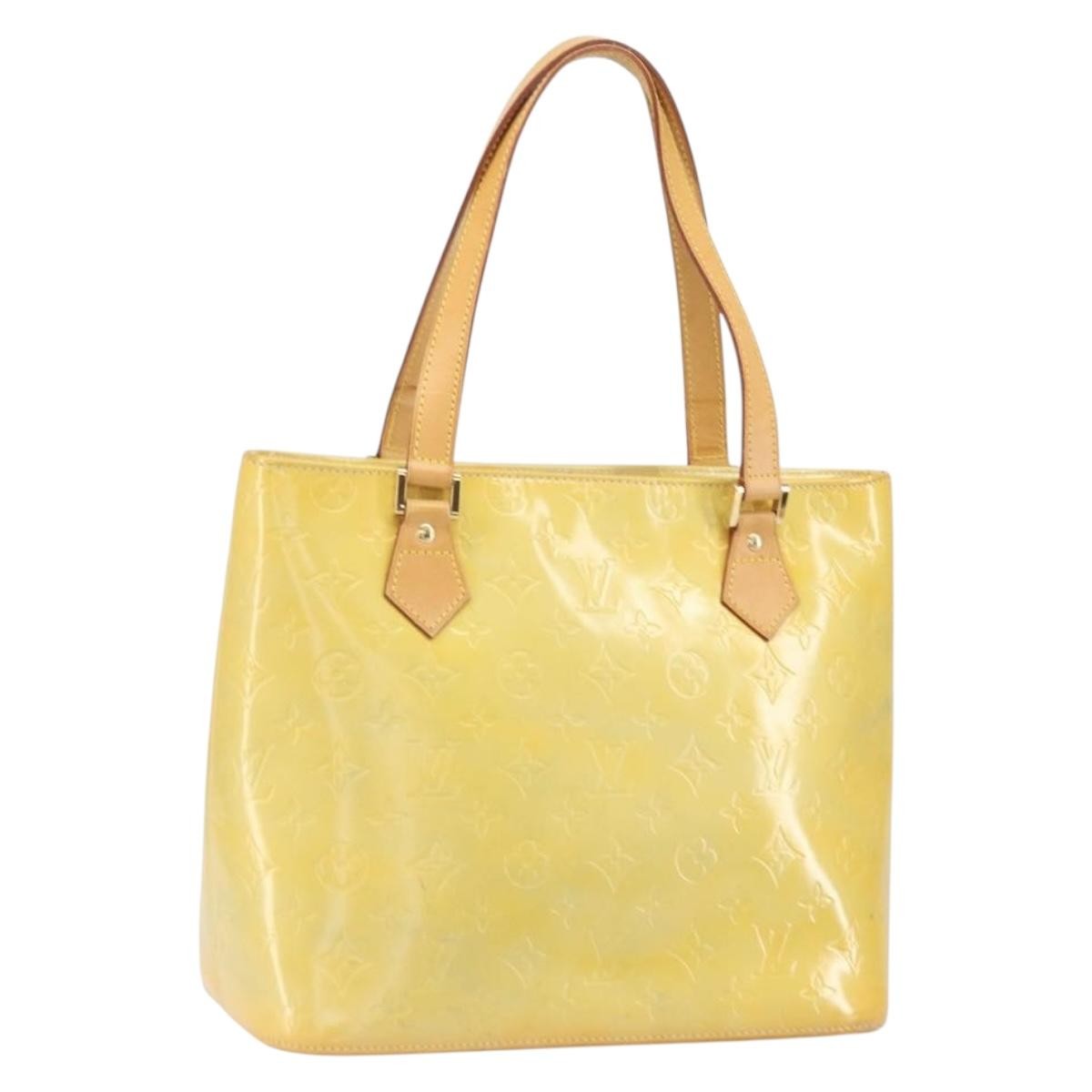 LOUIS VUITTON Monogram Vernis Houston Hand Bag Gris M91053 LV Auth ka2306