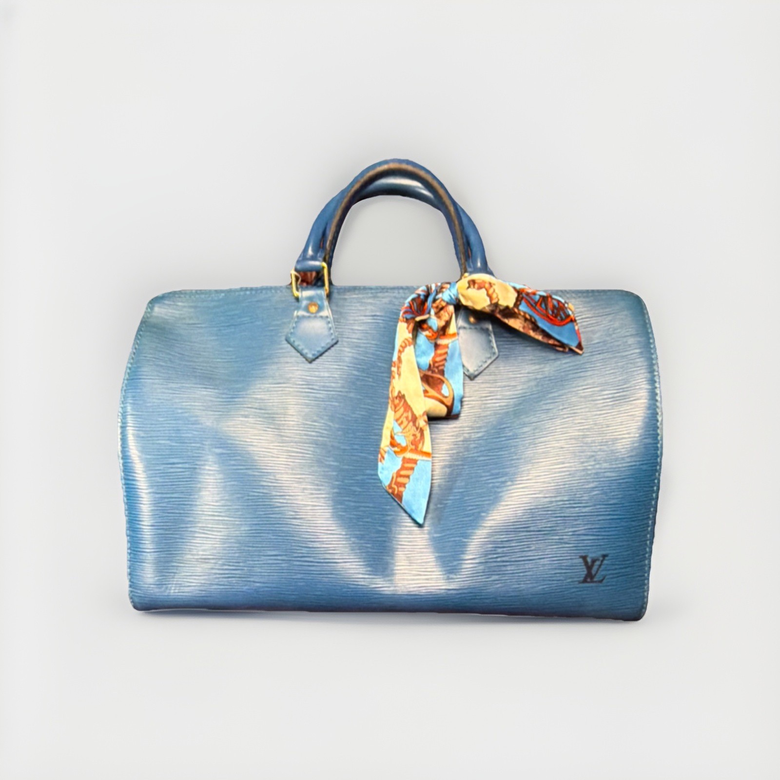 Louis Vuitton Blue Epi Speedy 35