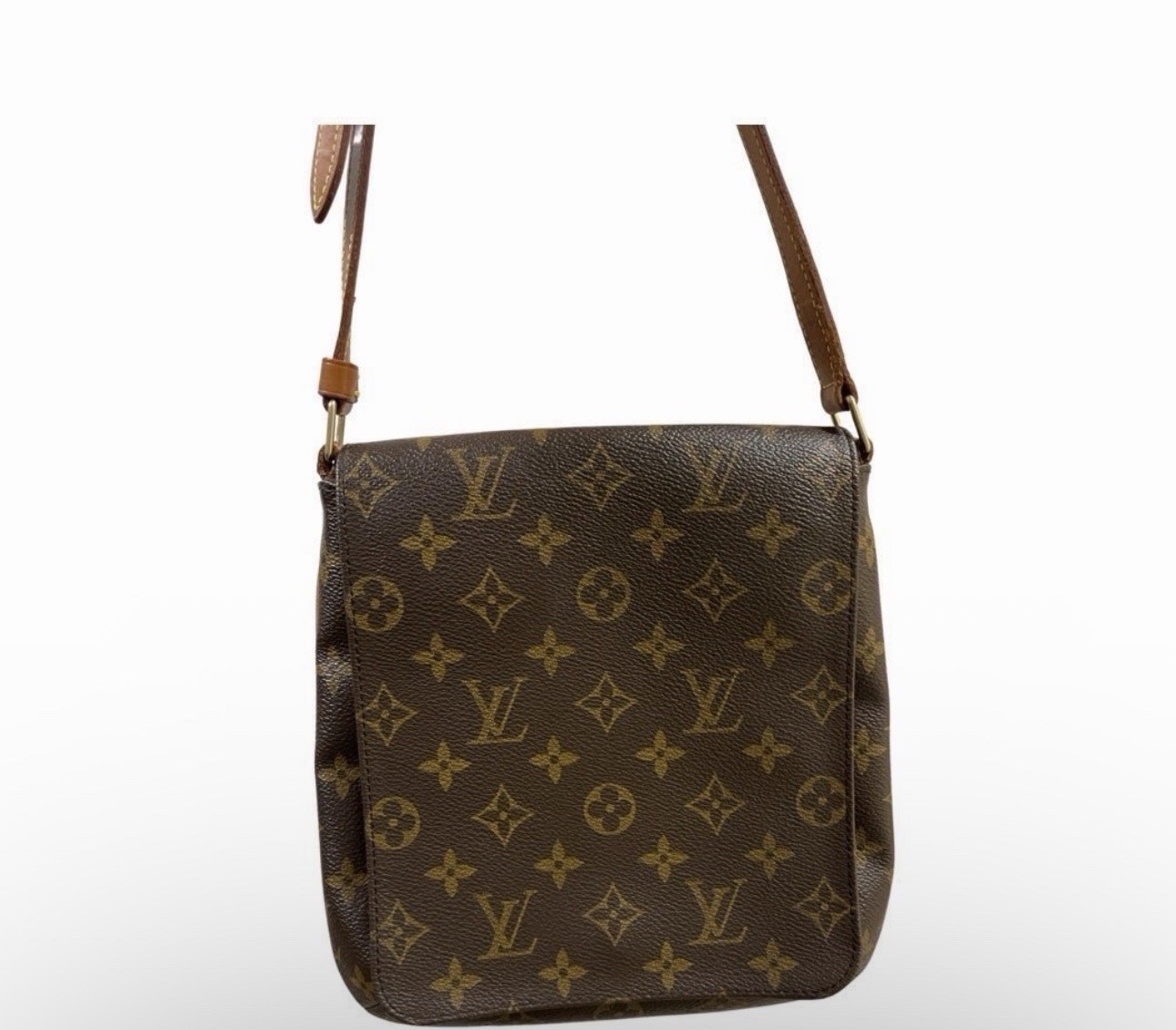 Louis Vuitton Musette Salsa Shoulder Bag Brown Leather