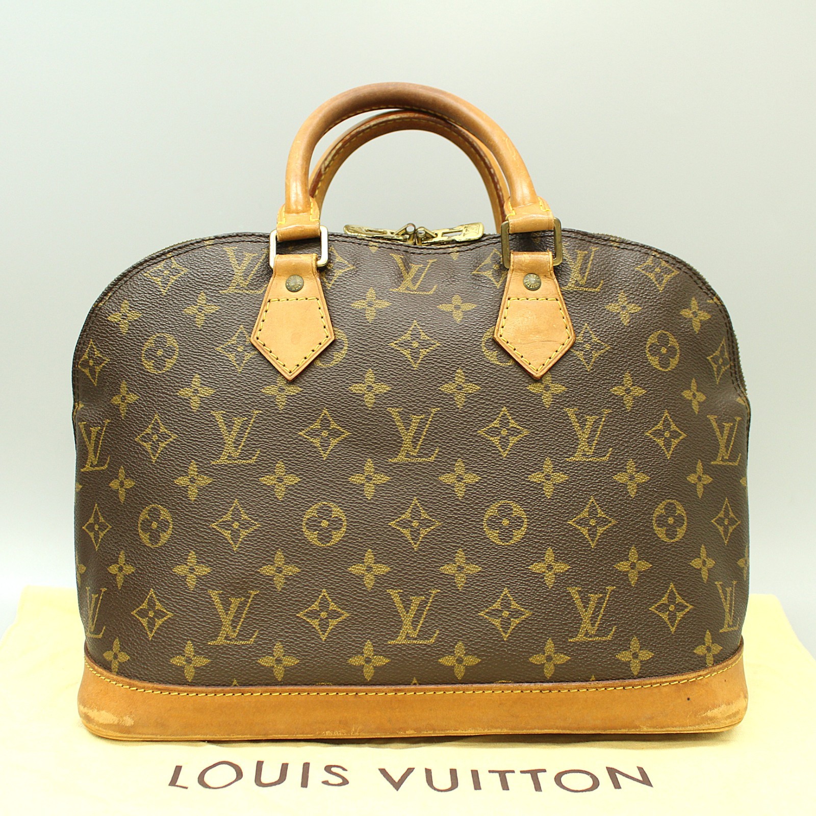 Louis Vuitton Alma Monogram Handbag, Brown, Vintage