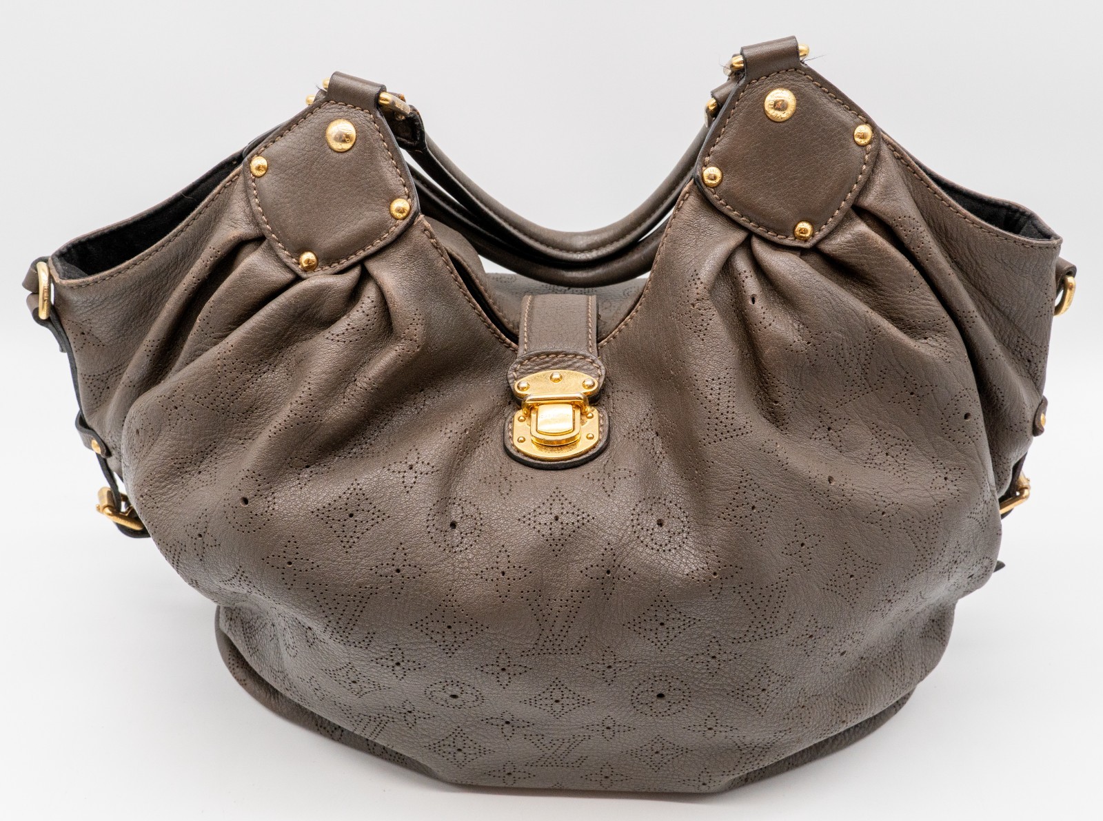 Louis Vuitton Perforated Monogram Brown Mahina Hobo Handbag