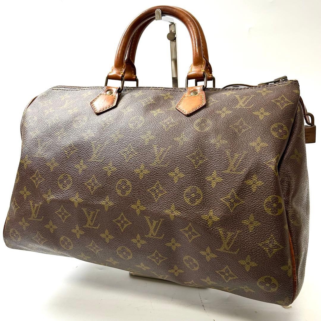 LOUIS VUITTON SPEEDY 35 HANDBAG PURSE MONOGRAM CANVAS M41524 MO00033 AUTHENTIC