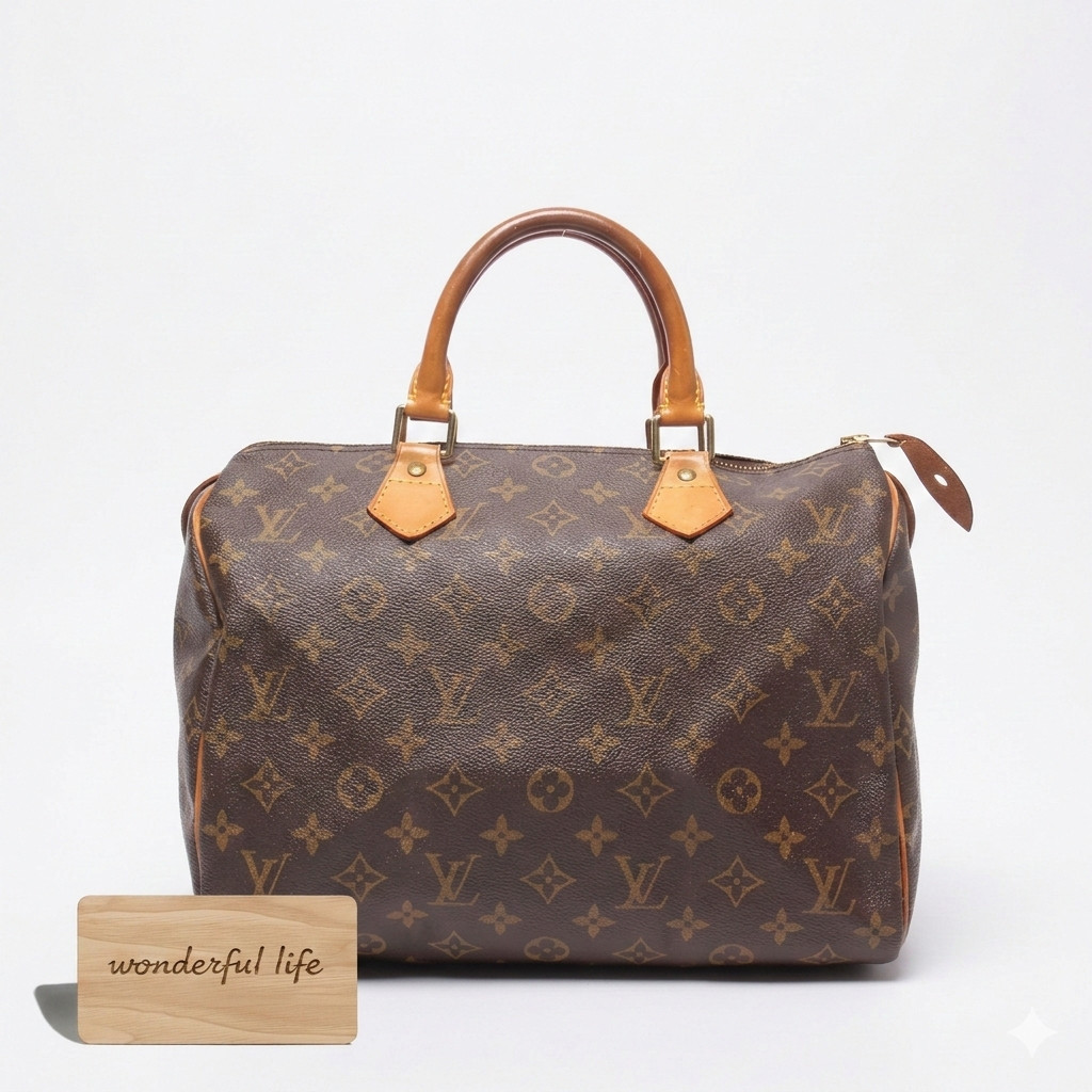 Authentic Louis Vuitton Monogram Speedy 30 M41526 Handbag MO00069 LV Vintage
