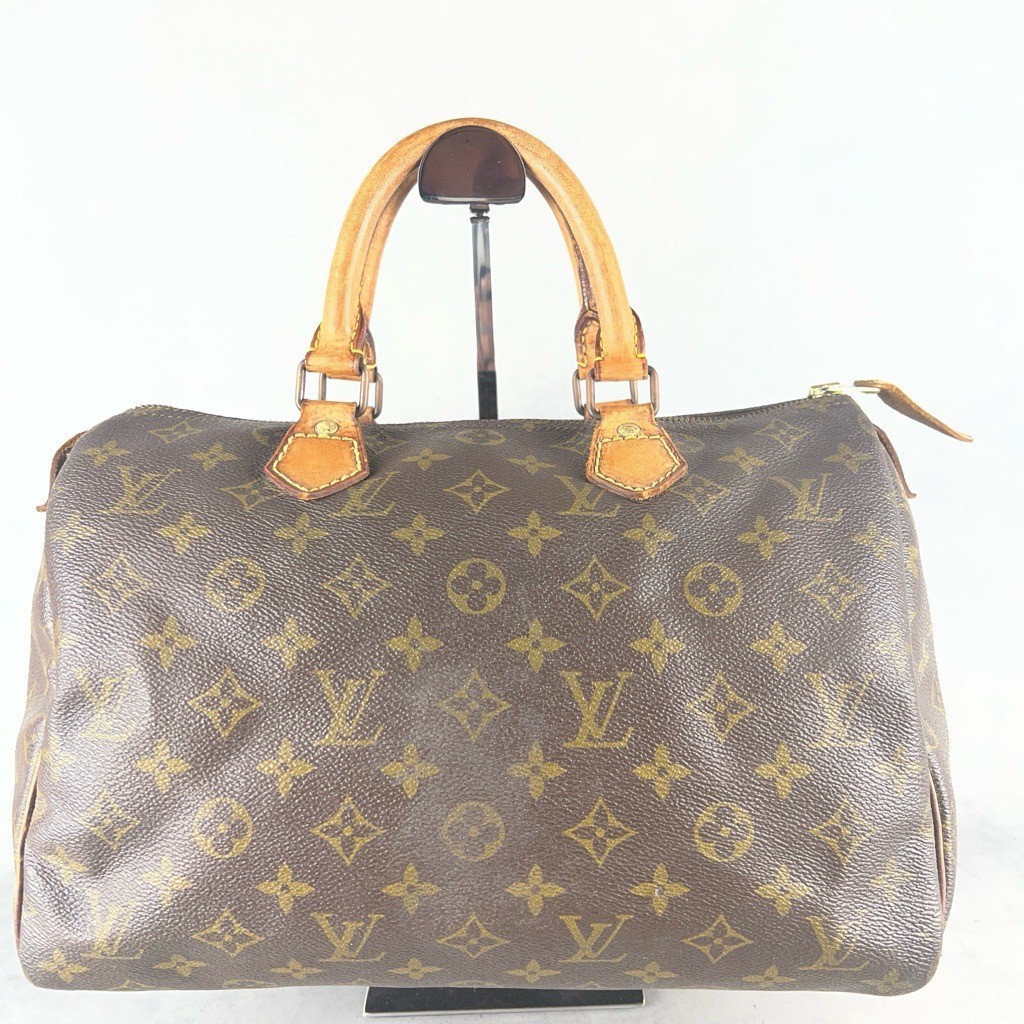 Louis Vuitton M41526 Speedy 30 Hand Bag Monogram 80s Vintage Brown Canvas Auth